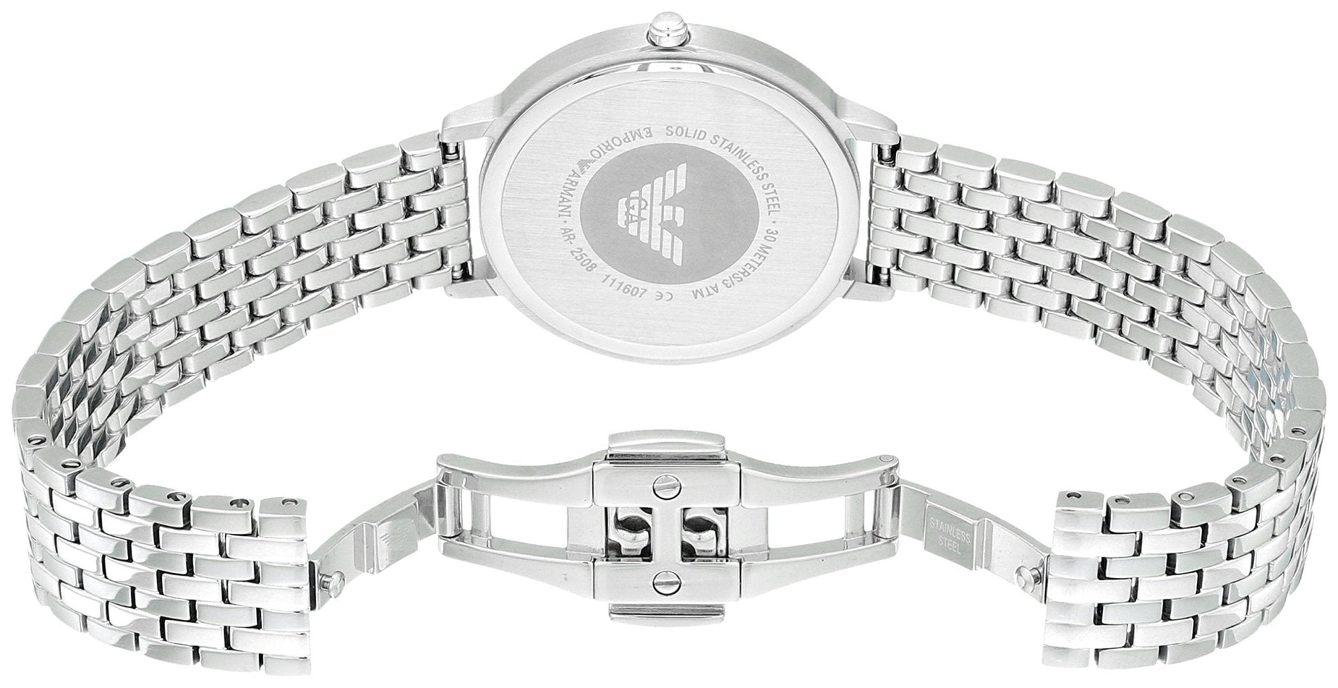  Shop Authentic Emporio Armani Kappa Mother of Pearl Dial Silver Mesh Bracelet Watch For Women - AR2511 - Luxxuri