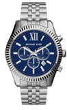  Shop Authentic Michael Kors Lexington Chronograph Blue Dial Silver Steel Strap Watch for Men - MK8280 - Luxxuri