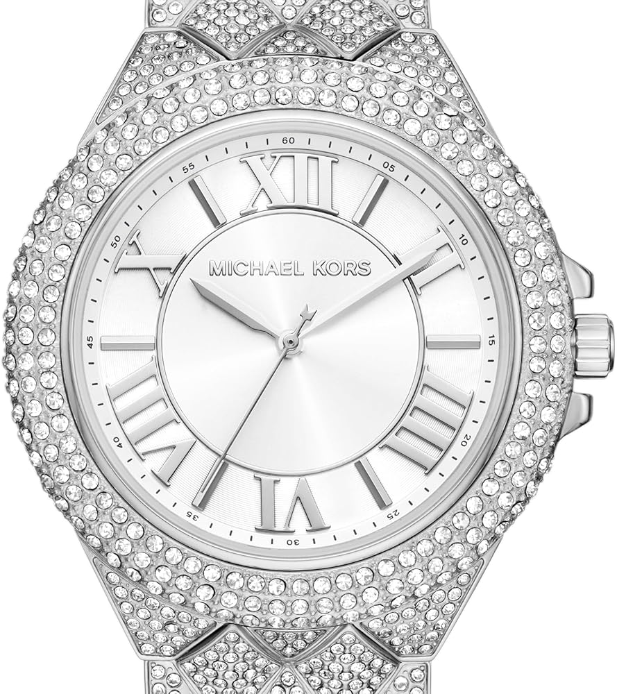  Shop Authentic Michael Kors Camille Three-Hand Crystals Silver Dial Silver Steel Strap Watch for Women - MK4803 - Luxxuri