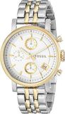  Shop Authentic Fossil Original Boyfriend Analog White Dial Two Tone Steel Strap Watch for Women - ES3746 - Luxxuri