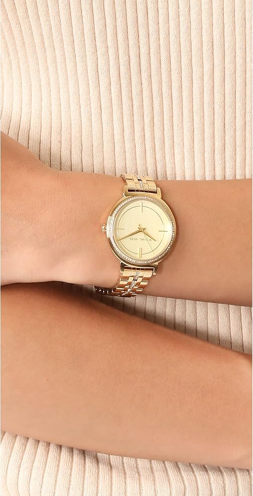  Shop Authentic Michael Kors Cinthia Quartz Gold Dial Gold Steel Strap Watch For Women - MK3681 - Luxxuri