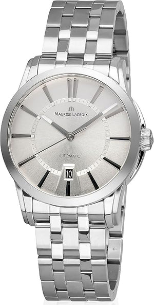  Shop Authentic Maurice Lacroix Pontos Date Automatic Silver Dial Silver Steel Strap Watch For Men - PT6148-SS002-130 - Luxxuri