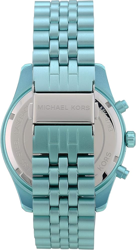  Shop Authentic Michael Kors Lexington Chronograph Turquoise Dial Turquoise Steel Strap Watch For Men - MK8793 - Luxxuri
