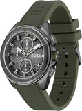  Shop Authentic Hugo Boss Volane Chronograph Grey Dial Green Rubber Strap Watch For Men - 1513952 - Luxxuri