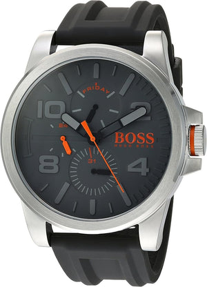  Shop Authentic Hugo Boss Detroit Sport Analog Grey Dial Grey Rubber Strap Watch For Men - 1550007 - Luxxuri