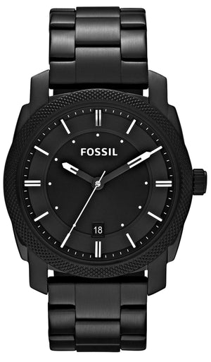  Shop Authentic Fossil Machine Black Dial Black Steel Strap Watch for Men - FS4775 - Luxxuri