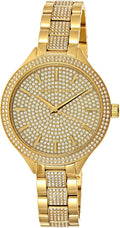  Shop Authentic Michael Kors Slim Runway Crystals Gold Dial Gold Steel Strap Watch for Women - MK3632 - Luxxuri