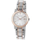  Shop Authentic Burberry The City White Dial Two Tone Steel Strap Watch for Women - BU9105 - Luxxuri