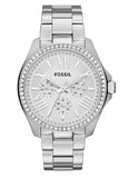  Shop Authentic Fossil Cecile Chronograph Silver Dial Silver Steel Strap Watch for Women - AM4481 - Luxxuri