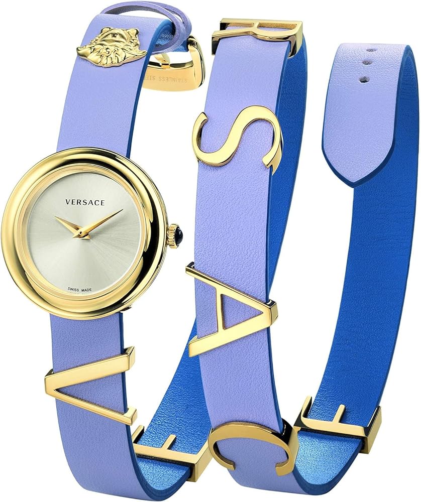  Shop Authentic Versace V-Flare Silver Dial Purple Leather Strap Watch for Women - VEBN00318 - Luxxuri