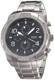  Shop Authentic Fossil Bronson Chronograph Black Dial Silver Steel Strap Watch for Men - FS5710 - Luxxuri