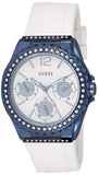  Shop Authentic Guess Starlight Diamonds Silver Dial White Rubber Strap Watch for Women - W0846L7 - Luxxuri