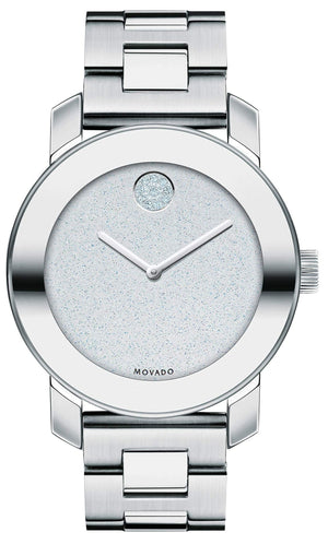  Shop Authentic Movado Bold Crystal Dot Silver Dial Silver Steel Strap Watch For Women - 3600334 - Luxxuri