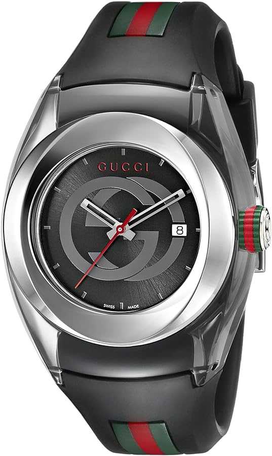  Shop Authentic Gucci Sync Quartz Black Dial Black Rubber Strap Watch For Men - YA137301 - Luxxuri