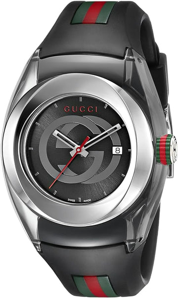  Shop Authentic Gucci Sync Quartz Black Dial Black Rubber Strap Watch For Men - YA137301 - Luxxuri
