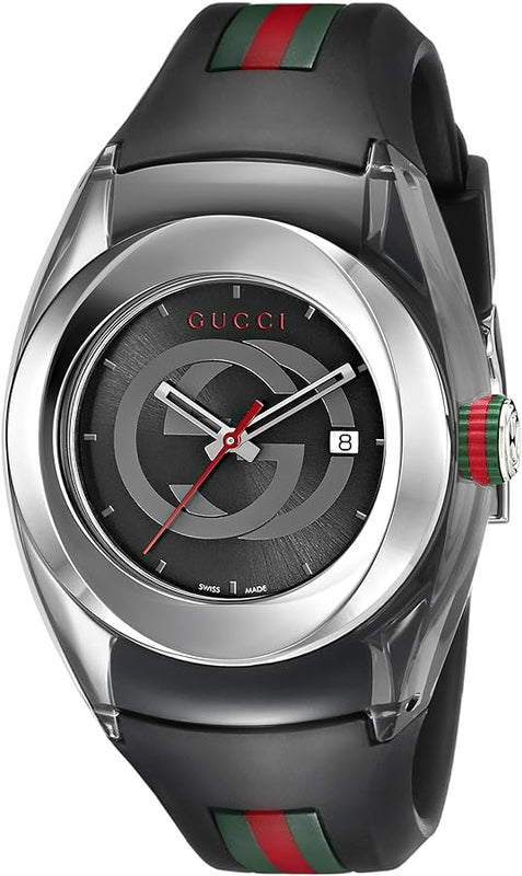  Shop Authentic Gucci Sync Quartz Black Dial Black Rubber Strap Watch For Men - YA137301 - Luxxuri
