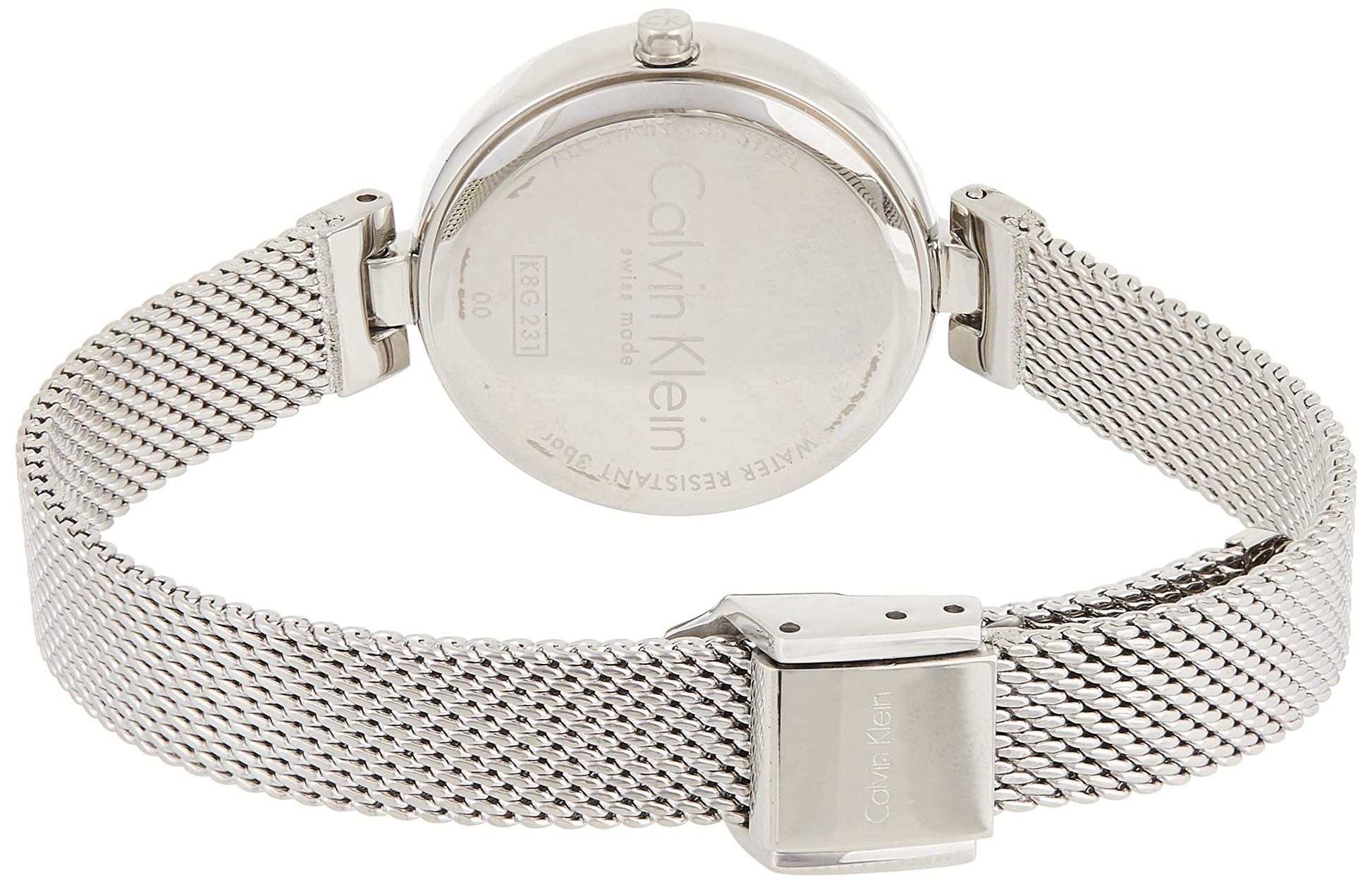  Shop Authentic Calvin Klein Authentic Black Dial Silver Mesh Bracelet Watch for Women - K8G23121 - Luxxuri