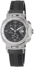 Tissot T Race Chronograph Black Dial Black Rubber Strap Watch for Women - T048.217.17.057.00