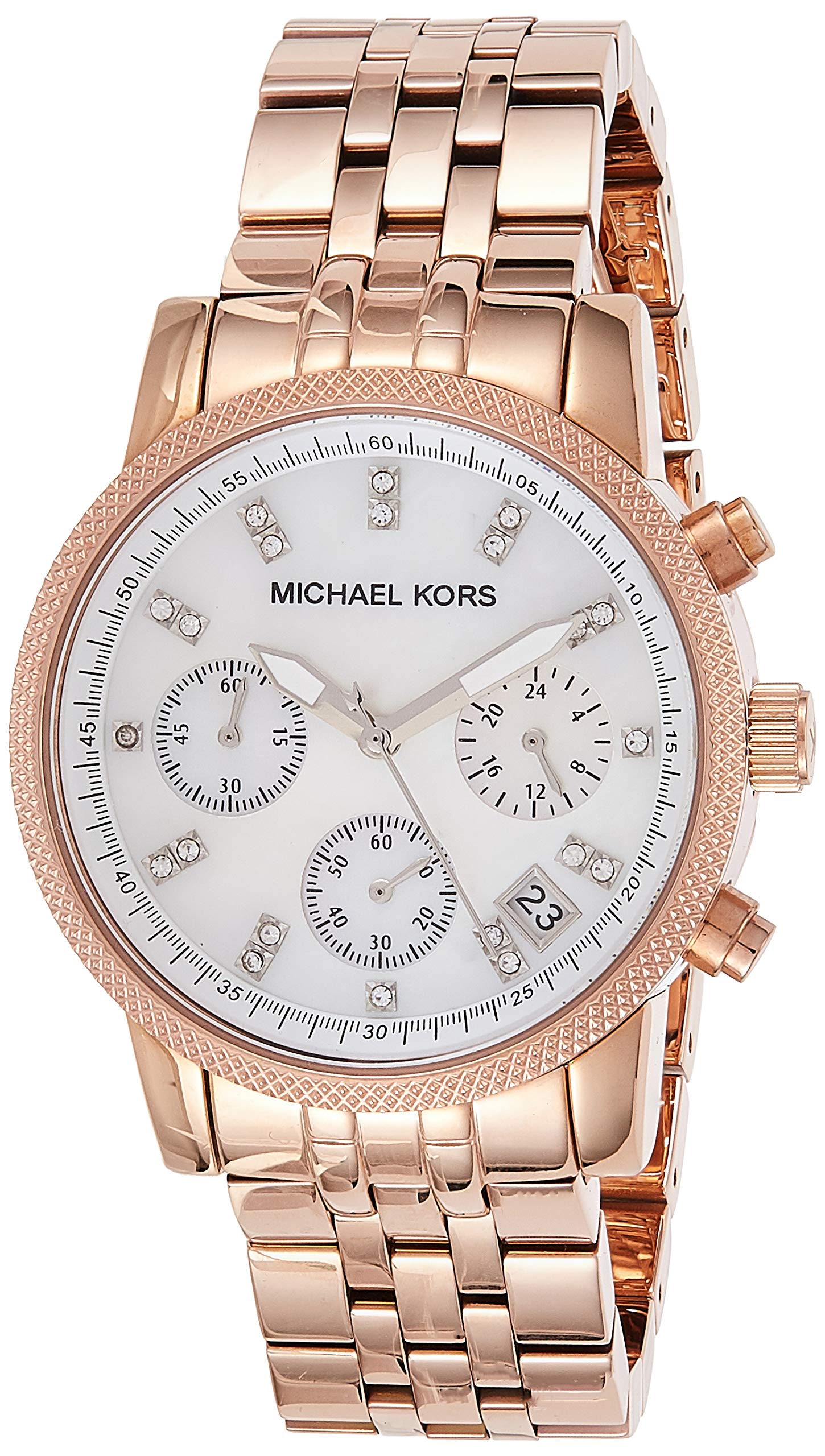  Shop Authentic Michael Kors Damen White Dial Rose Gold Steel Strap Watch for Women - MK5026 - Luxxuri