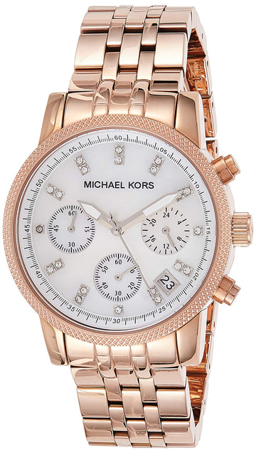  Shop Authentic Michael Kors Damen White Dial Rose Gold Steel Strap Watch for Women - MK5026 - Luxxuri