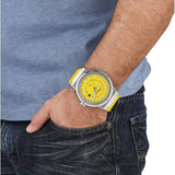  Shop Authentic Salvatore Ferragamo F-80 Classic Yellow Dial Yellow Rubber Strap Watch for Men - SFHY01222 - Luxxuri