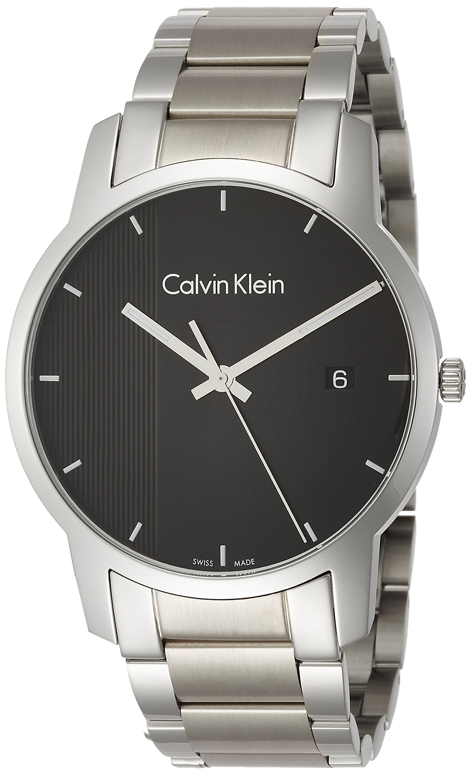  Shop Authentic Calvin Klein City Chronograph Black Dial Silver Steel Strap Watch for Men - K2G2G14Y - Luxxuri