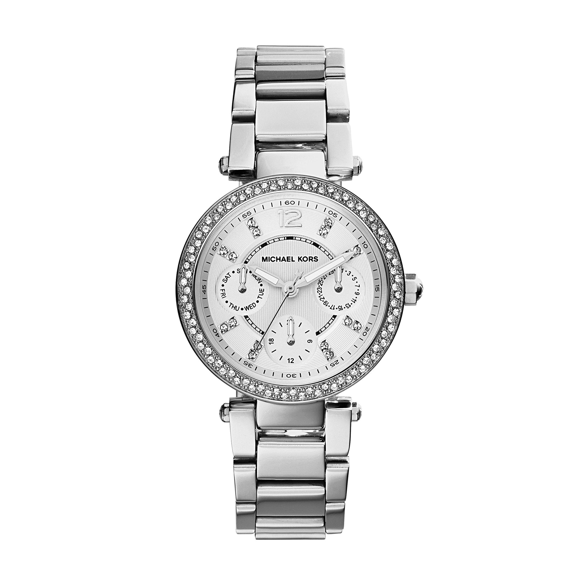  Shop Authentic Michael Kors Parker Silver Dial Silver Steel Strap Watch for Women - MK5615 - Luxxuri