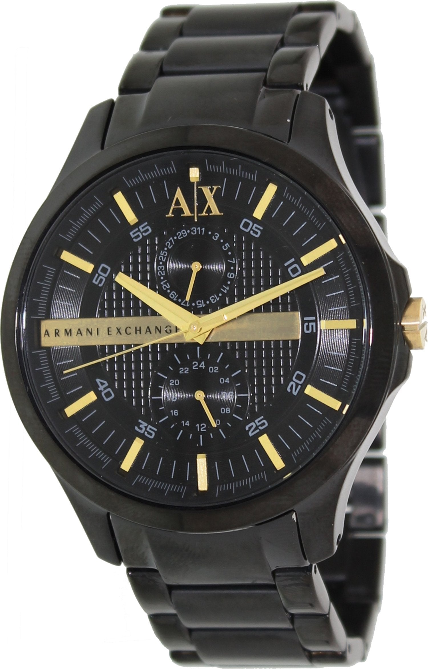  Shop Authentic Armani Exchange Hampton Chronograph Black Dial Black Steel Strap Watch For Men - AX2121 - Luxxuri