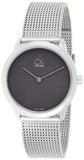  Shop Authentic Calvin Klein Minimal Grey Dial Silver Mesh Bracelet Watch for Women - K3M2212X - Luxxuri