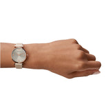  Shop Authentic Emporio Armani Gianni T Bar Gunmetal Dial Beige Leather Strap Watch For Women - AR1681 - Luxxuri