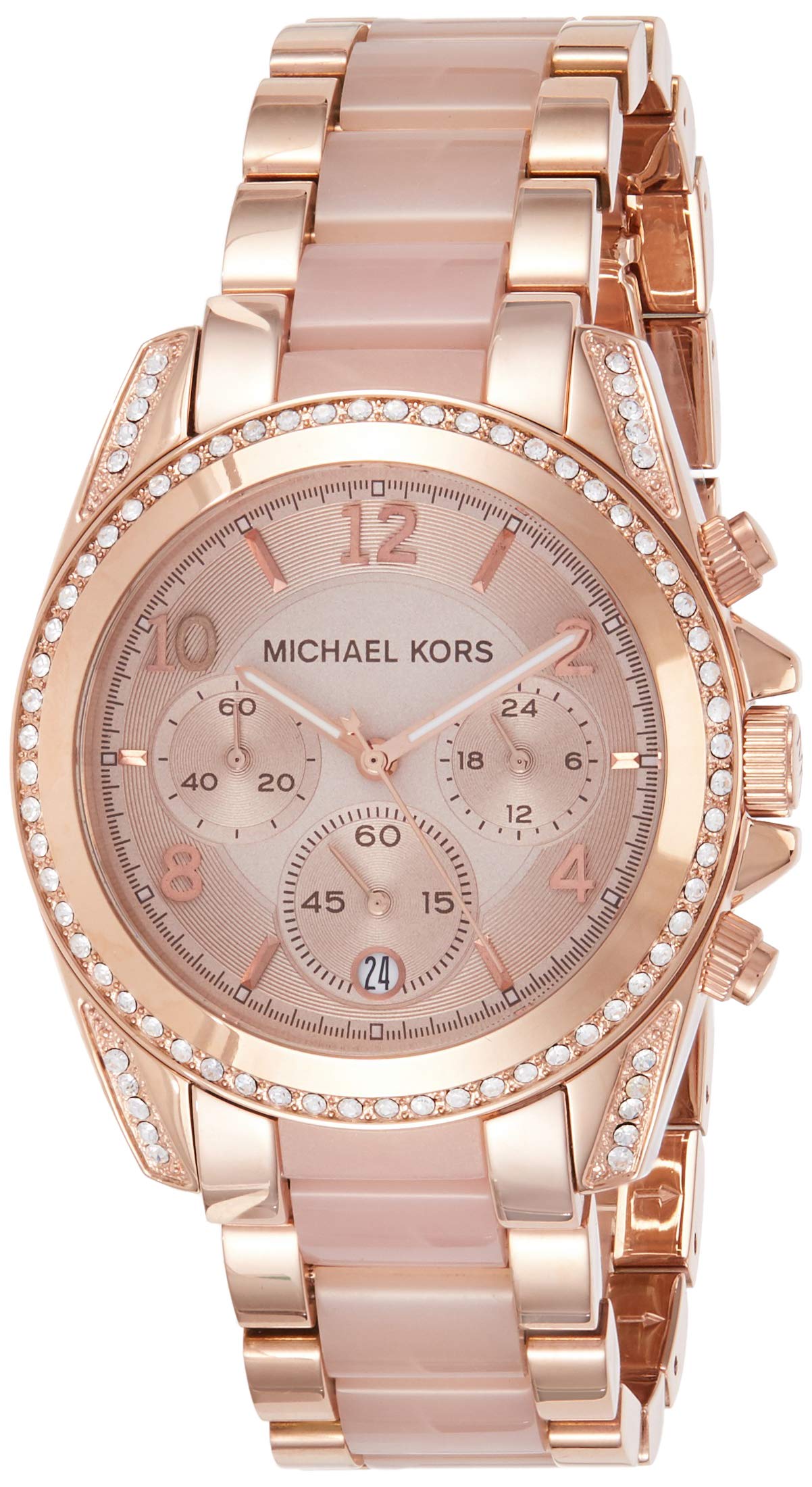  Shop Authentic Michael Kors Blair Chronograph Rose Gold Dial Two Tone Steel Strap Watch for Women - MK5943 - Luxxuri