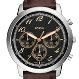  Shop Authentic Fossil Neutra Chronograph Black Dial Brown Leather Strap Watch for Men - FS6024 - Luxxuri