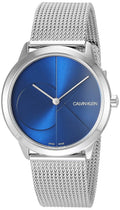  Shop Authentic Calvin Klein Minimal Blue Dial Silver Mesh Bracelet Watch for Women - K3M2212N - Luxxuri