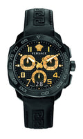  Shop Authentic Versace Dylos Chronograph Black Dial Black Rubber Strap Watch for Men - VQC020015 - Luxxuri