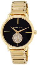  Shop Authentic Michael Kors Portia Black Dial Gold Steel Strap Watch for Women - MK3788 - Luxxuri