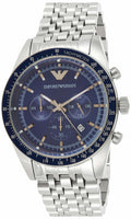  Shop Authentic Emporio Armani Sportivo Chronograph Blue Stainless Steel Watch For Men - AR6072 - Luxxuri
