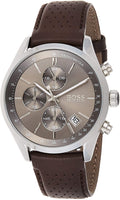  Shop Authentic Hugo Boss Grand Prix Grey Dial Brown Leather Strap Watch for Men -  1513476 - Luxxuri
