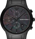  Shop Authentic Emporio Armani Renato Chronograph Mother of Pearl Black Dial Black Steel Strap Watch For Men - AR11275 - Luxxuri