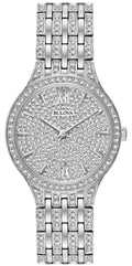  Shop Authentic Bulova Crystal Collection Silver Dial Silver Steel Strap Watch for Women - 96L243 - Luxxuri