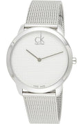  Shop Authentic Calvin Klein Minimal Silver Dial Silver Mesh Bracelet Watch for Men - K3M211Y6 - Luxxuri