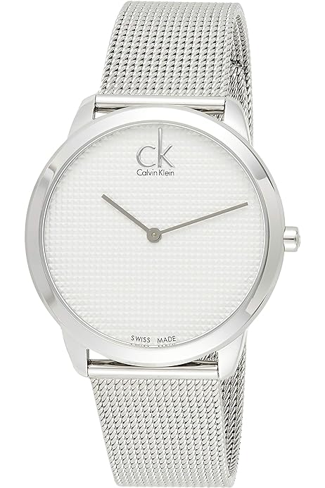  Shop Authentic Calvin Klein Minimal Silver Dial Silver Mesh Bracelet Watch for Men - K3M211Y6 - Luxxuri