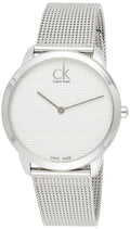  Shop Authentic Calvin Klein Minimal White Dial Silver Mesh Bracelet Watch for Men - K3M2112Y - Luxxuri
