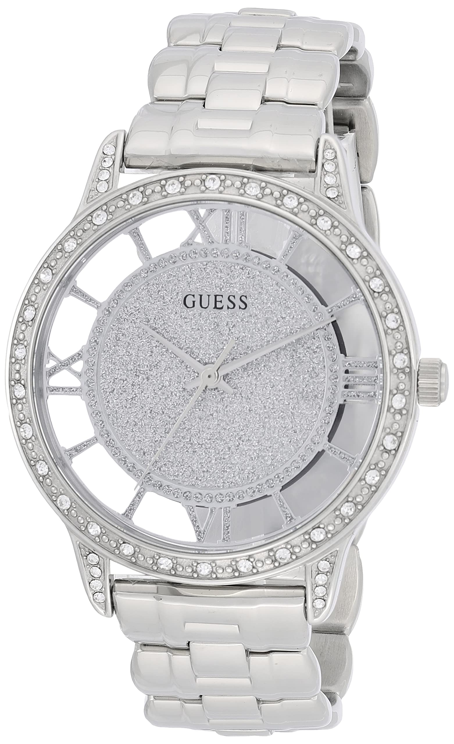  Shop Authentic Guess Ethereal Diamonds Silver Dial Silver Steel Strap Watch for Women - W1013L1 - Luxxuri