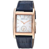  Shop Authentic Movado Heritage Mother of Pearl White Dial Blue Leather Strap Watch For Women - 3650052 - Luxxuri