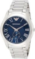  Shop Authentic Emporio Armani Valente Quartz Blue Dial Silver Steel Strap Watch For Men - AR11085 - Luxxuri