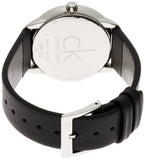  Shop Authentic Calvin Klein Minimal Silver Dial Black Leather Strap Watch for Women - K3M221C6 - Luxxuri