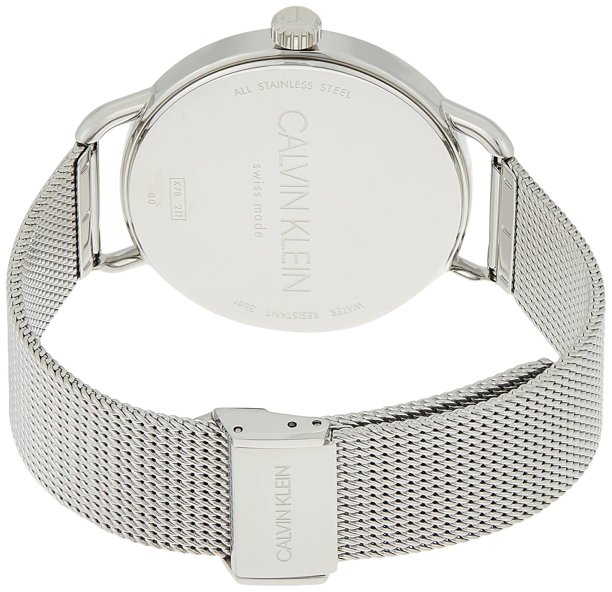  Shop Authentic Calvin Klein Even Black Dial Silver Mesh Bracelet Watch for Women - K7B21121 - Luxxuri