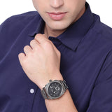  Shop Authentic Fossil Machine Chronograph Black Dial Grey Steel Strap Watch for Men - FS4662 - Luxxuri