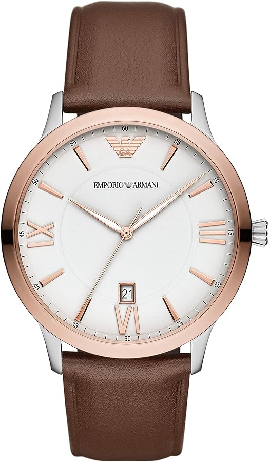  Shop Authentic Emporio Armani Giovanni Quartz White Dial Brown Leather Strap Watch For Men - AR11211 - Luxxuri