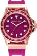  Shop Authentic Michael Kors Everest Pave Crystals Pink Dial Pink Rubber Strap Watch for Women - MK7441 - Luxxuri